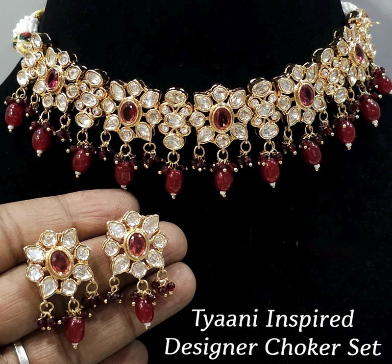 Royal Ruby and Kundan necklace /Tayani Inspired design/Handmade Necklace Set | Made with High-quality/wedding Collection