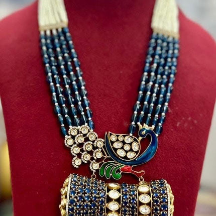 Diamonds/Semi precious beads/Pachi Kundan/Pearls/Gold finish/ Designer set/ wedding collection