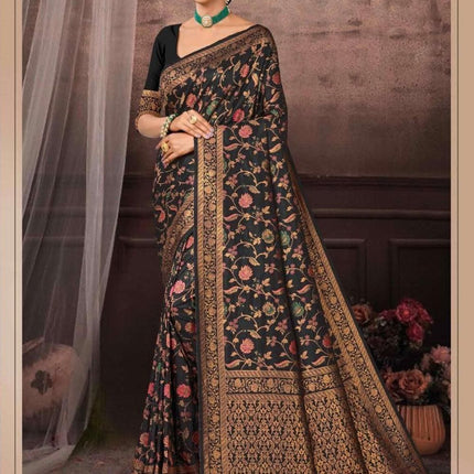 Kashmiri Poshkar Kani Saree(catalog - vol1) |Tussar Silk |Wedding & Party Wear | Aan Silk House Original | Festive Ethnic Saree|Special Sale