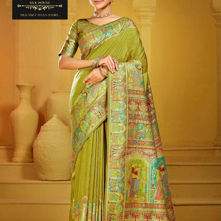 Kashmiri Kani Silk Saree | Handwoven Indian Wedding Sari vol 3