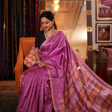 Authentic traditional Dolabedi saree in Lavender |Silk Mark Certified