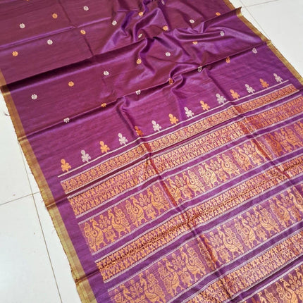 Authentic traditional Dolabedi saree in Lavender |Silk Mark Certified