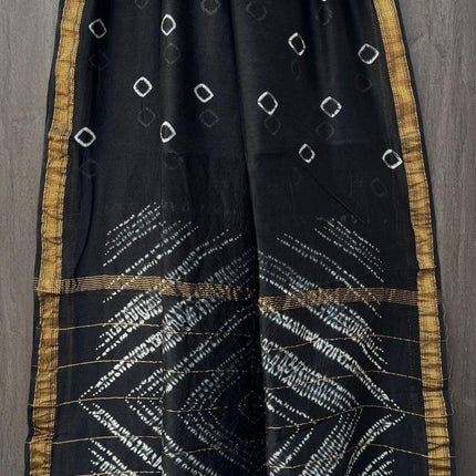 Handloom Maheshwari Pure Cotton silk saree with Bagru Hand Block Printed /handloom weaving all over the saree | paired with blouse piece |