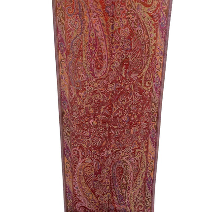 Pure Silk Scarf, Long Paisley Shawl Wrap, All Season Stole