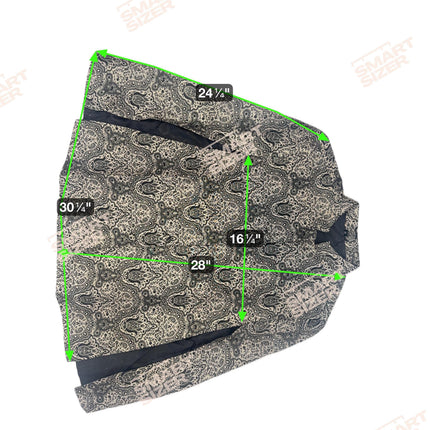 All weather aan silk house EMBROIDERED KANI CAPE | black golden|silk blend | size 42