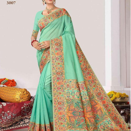 Kashmiri Kani Tussar Silk Saree | Royal Heritage Wedding Wear