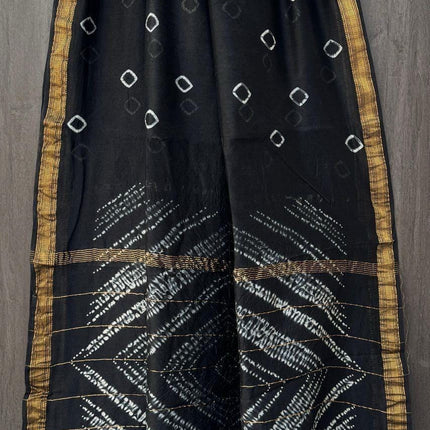 Handloom Cotton Silk Saree | Bagru Hand Block Print, Blouse Piece