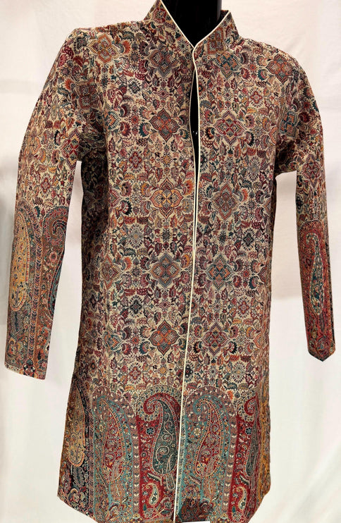 Kani Woven Wool Jacket | Kashmir Artwear, Size 38