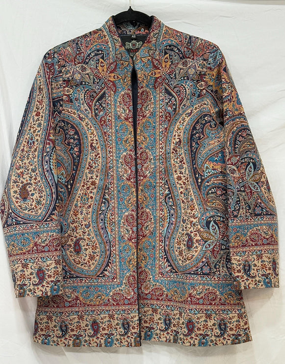 Kani Woven Wool Jacket | Kashmir Artwear, Size 36