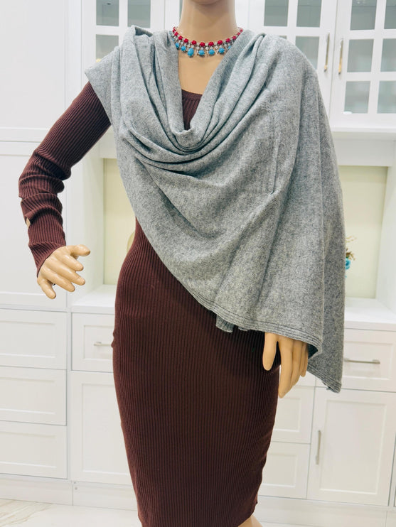 Kashmiri Cashmere Blend Scarf | Handmade Unisex Stole, Soft Shawl (28x80)