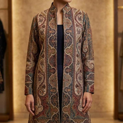 Kashmir Wool Jacket | Luxury Kani Jamawar Artwear