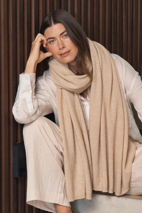 Premium Cashmere Blend Stole | Unisex Winter Scarf | Soft Warm Shawl for Men & Women | Kashmiri Handmade Wrap | 28x80 | Aan Silk House