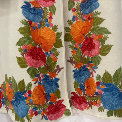 Handmade Wool Coat | Aari Embroidered Designer Jacket, Size 46