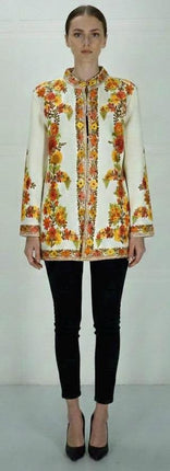 Handwoven Aari needle work Jacket | Kashmir Artwear | Pashmina | black Size 46