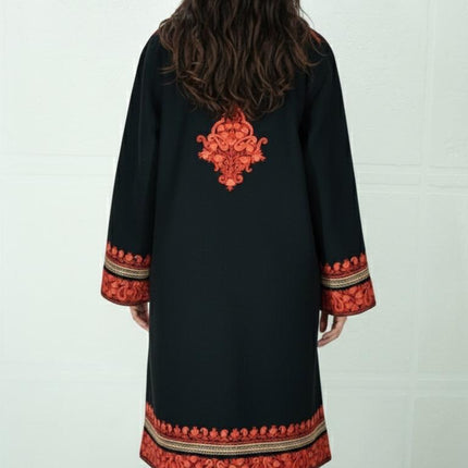 Hand made Sozni, Tila(resham), Aari - fusion designer Pashmina Wool winter Jacket – Kashmir Artwear| Size 46