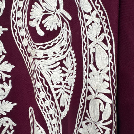 Kashmiri Wool Jacket | Handwoven Embroidered Artwear, Size 44