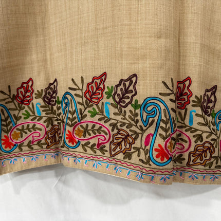 Pashmina hand embroidered |Aari needle work Jacket | Kashmir Artwear | Pashmina | black Size 36