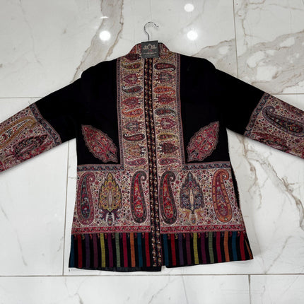 Kani Pashmina Jamawar Jacket, Woven Paisley Wool, Size 44,46