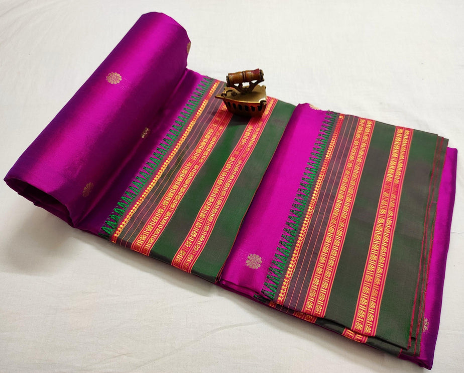 Magenta Pink Narayan Peth Silk Saree | Yeola Traditional Saree