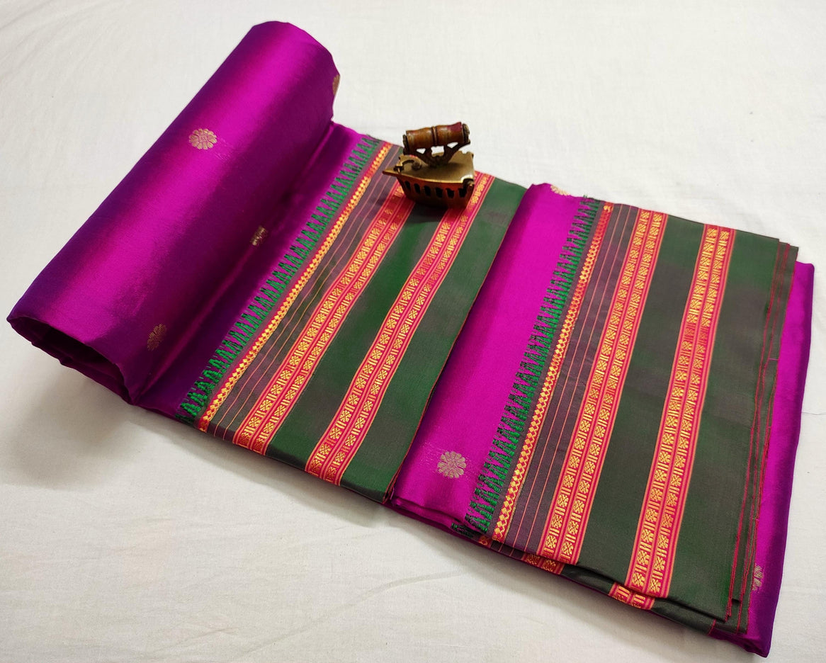 Magenta Pink Narayan Peth Silk Saree | Yeola Traditional Saree
