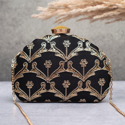 Silk Clutch | Handmade Floral Embroidered Silk Purse