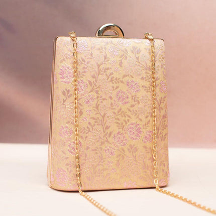 Silk Clutch | Handmade Floral Embroidered Silk Purse