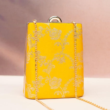 Silk Clutch | Handmade Floral Embroidered Silk Purse