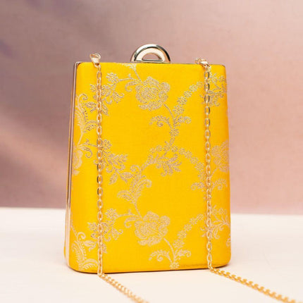 Silk Clutch | Handmade Floral Embroidered Silk Purse