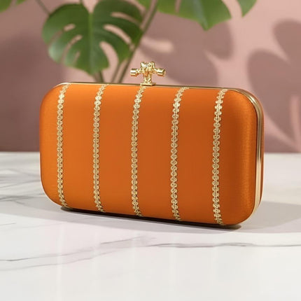 Silk Clutch | Handmade Floral or Stripes Embroidered Silk Purse