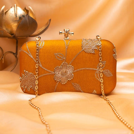 Silk Clutch | Handmade Floral or Stripes Embroidered Silk Purse