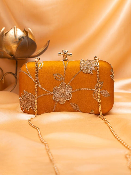 Silk Clutch | Handmade Floral or Stripes Embroidered Silk Purse