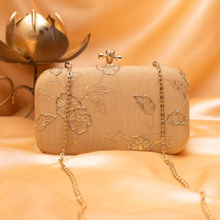 Silk Clutch | Handmade Floral or Stripes Embroidered Silk Purse