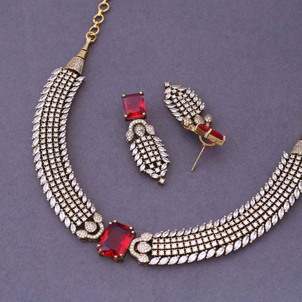 Pachi Kundan Designer Necklace Set | Diamonds & Doublet Stones, Gold Finish