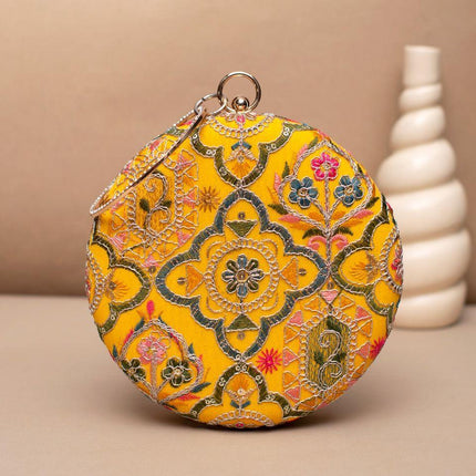 Silk Clutch | Handmade Floral Embroidered Silk Purse