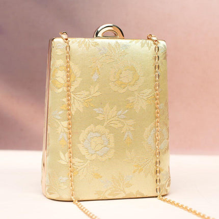 Silk Clutch | Handmade Floral Embroidered Silk Purse