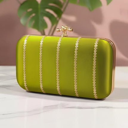 Silk Clutch | Handmade Floral or Stripes Embroidered Silk Purse