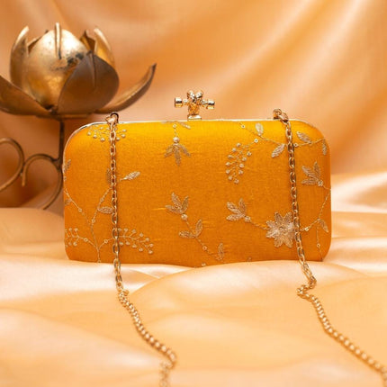 Silk Clutch | Handmade Floral or Stripes Embroidered Silk Purse