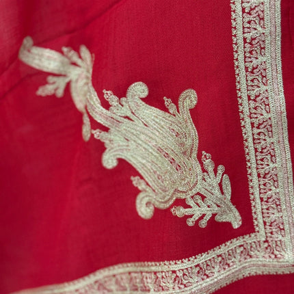 Kani Jamawar Wool Suit Set | Hand Tilla Work Kashmir Dress, Size 44