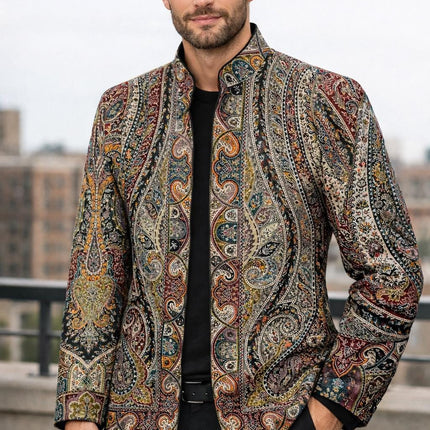 Kani Wool Jacket | Woven Kashmir Artwear, Size 38