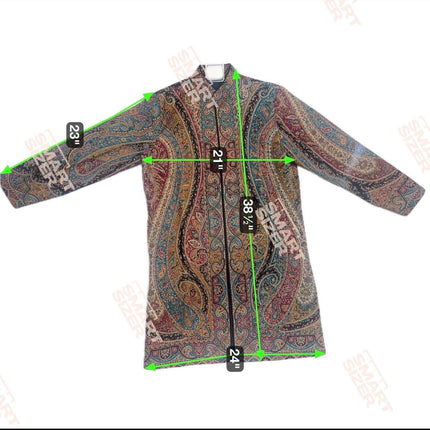 Kani Woven Wool Jacket | Kashmir Artwear Size- 40,42,44,46