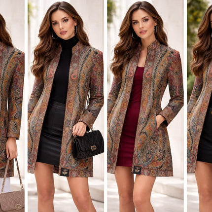 Kani Woven Wool Jacket | Kashmir Artwear Size- 40,42,44,46