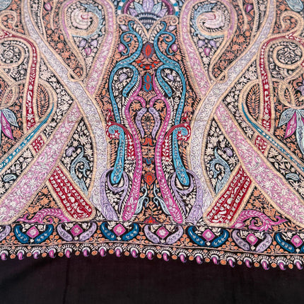 Handspun Pashmina Shawl | Jamawar Kani Embroidery, Coca-Cola Multi Color
