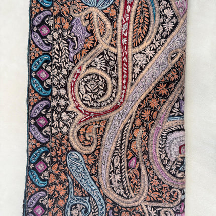 Handspun Pashmina Shawl | Jamawar Kani Embroidery, Coca-Cola Multi Color