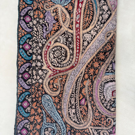 Handspun Pashmina Shawl | Jamawar Kani Embroidery, Coca-Cola Multi Color