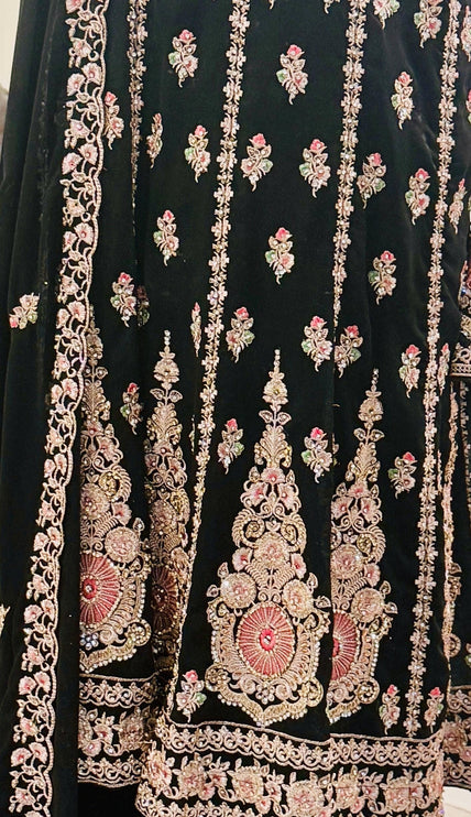 Designer Georgette Suit Set | Embroidered and sequence Work Dress, Size 42