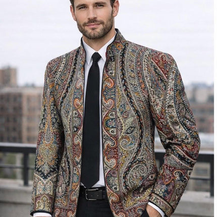 Kani Wool Jacket | Woven Kashmir Artwear, Size 38