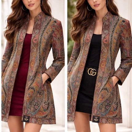 Kani Woven Wool Jacket | Kashmir Artwear Size- 40,42,44,46