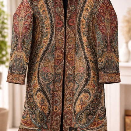 Kani Woven Wool Jacket | Kashmir Artwear Size- 40,42,44,46