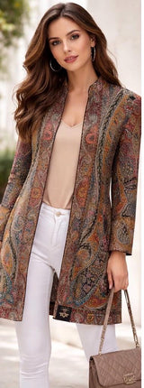 Kani Woven Wool Jacket | Kashmir Artwear Size- 40,42,44,46