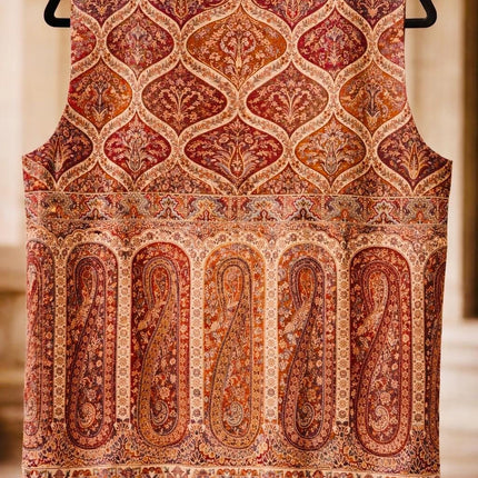 Mens Kani Pashmina Waistcoat, Woven Paisley, Size 44,46,48,50